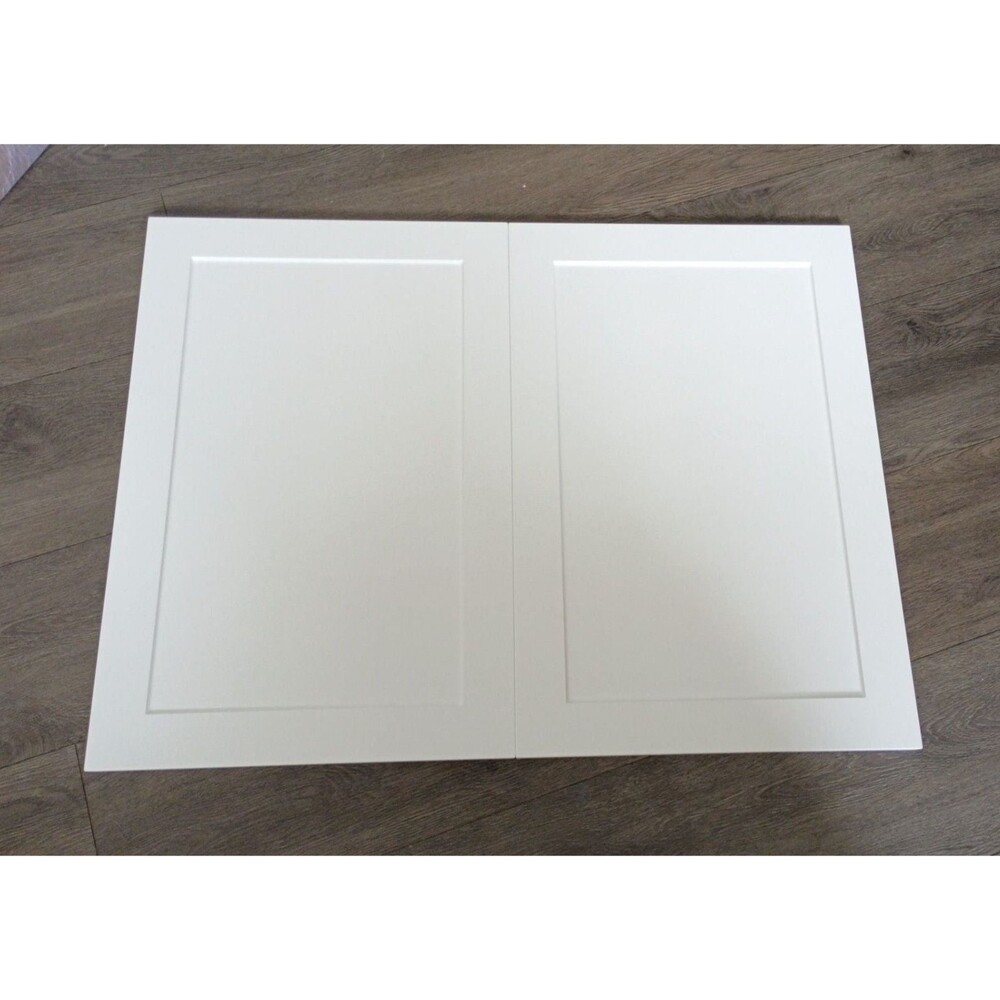Shaker Style White Cabinet Doors (Pair), 18.5" x 27.5